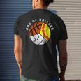Mens Dad Of Ballers Softball Volleyball Basketball Dad Men's Back Print T-shirt Gifts for Him