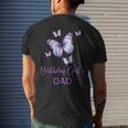 Dad Of The Birthday Girl Butterfly Family 1St Birthday Men's Back Print T-shirt Gifts for Him