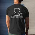 Dad To Dogs Just The Tip Cat Men's Back Print T-shirt Gifts for Him