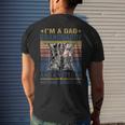 Mens Im Dad Granddaddy And A Veteran For Fathers Day Men's T-shirt Back Print Gifts for Him