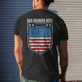 Dad Grandpa Hero Veteran Memorial Day Flag Veterans Day Men's T-shirt Back Print Gifts for Him