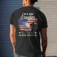 Im A Dad Grandpa Veteran Nothing Scares Me Fathers Day Men's T-shirt Back Print Gifts for Him