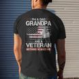 Mens I Am A Dad Grandpa And A Veteran Nothing Scares Me Usa Men's T-shirt Back Print Gifts for Him