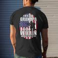 Mens I Am A Dad Grandpa And A Veteran Nothing Scares Me Usa V2 Men's T-shirt Back Print Gifts for Him