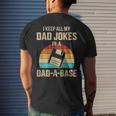 Mens Dad Jokes In Dad-A-Base Vintage For Fathers Day Men's T-shirt Back Print Gifts for Him