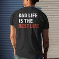 Dad Life Is The Best Life Fathers Day Daddy Men's Back Print T-shirt Gifts for Him