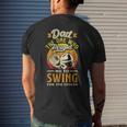 Dad Swing For The Fences Fathers Day Baseball Mens Back Print T-shirt Gifts for Him