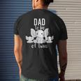 Dad To Be Of Twins Elephant Baby Shower Twin Dad Men's Back Print T-shirt Gifts for Him