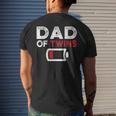 Dad Of Twins Fathers Day Men's T-shirt Back Print Gifts for Him
