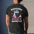 Dadcorn 1 Kid Fathers Day Dad Unicorn Daughter Girl Men's Back Print T-shirt Gifts for Him