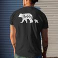 Daddy Bear With 1 One Cub Dad Father Papa Gift Mens Back Print T-shirt Gifts for Him
