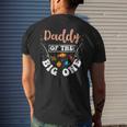 Daddy Of The Big One Fishing Birthday Party Bday Celebration Men's Back Print T-shirt Gifts for Him