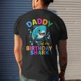 Daddy Of The Shark Birthday Dad Matching Family Bday Mens Back Print T-shirt Gifts for Him