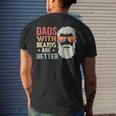 Dads With Beards Are Better Retro Father´S Day Bearded Daddy Men's T-shirt Back Print Gifts for Him