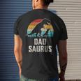 Mens Dadsaurus Dad Dinosaur Vintage For Fathers Day Men's T-shirt Back Print Gifts for Him