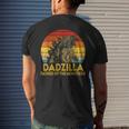 Mens Dadzilla Father Of The Monsters Vintage Fathers Day For Dad Men's T-shirt Back Print Gifts for Him