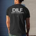 Dilf Damn I Love Firearms Mens Back Print T-shirt Gifts for Him
