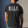 Mens Dilf Men Fathers Day For Dad Men's Back Print T-shirt Gifts for Him