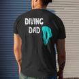 Mens Diving Dad Springboard Swimming Platform Diver Papa Dive Men's T-shirt Back Print Gifts for Him