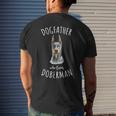 Doberman Pinscher Dad Dogfather Lover Best Dog Owner Men's Back Print T-shirt Gifts for Him