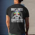 DonMess With Daddycorn I Dad Father Fitness Men's Back Print T-shirt Gifts for Him