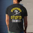 Dont Follow Me I Do Stupid Things Ski Skiing Skiers Skier Men's T-shirt Back Print Gifts for Him