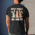 Dont Worry Be Hoppy Rabbit Cute Bunny Flowers Easter Day Men's Back Print T-shirt Gifts for Him