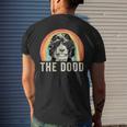 The Dood Mom Bernedoodle Doodle Dog Dad Men's Back Print T-shirt Gifts for Him