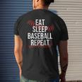 Eat Sleep Baseball Repeat Player Baseball Men's Back Print T-shirt Gifts for Him Eat Sleep Baseball Repeat Player Baseball Men's Back Print T-shirt Gifts for Him