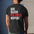Eat Sleep Fix Cars Repeat For Car Mechanics & Fans Mens Back Print T-shirt Gifts for Him