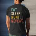 Eat Sleep Hunt Repeat Hunting Hunter Retro Vintage Men's Back Print T-shirt Gifts for Him