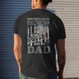 Electrician Dad Fathers Day Daddy Men Dad Men's T-shirt Back Print Gifts for Him