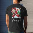 Ewing Name Gift Santa Ewing Mens Back Print T-shirt Gifts for Him