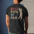 Mens Fathers Day Best Papa By Par Golf Shirt Men's Back Print T-shirt Gifts for Him