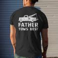 Fathers Day Tow Truck Dad Tows Best Towing Men's Back Print T-shirt Gifts for Him Fathers Day Tow Truck Dad Tows Best Towing Men's Back Print T-shirt Gifts for Him