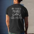 Mens My Favorite People Call Me Grandpa Shirt Fathers Day Shirt Men's Back Print T-shirt Gifts for Him
