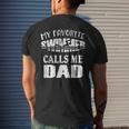 My Favorite Swimmer Calls Me Dad - Vintage Swim Pool Men's T-shirt Back Print Gifts for Him
