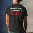 I Fear Nothing I Married A Redhead Men's Back Print T-shirt Gifts for Him