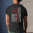 Firefighter Husband Father Fireman Fathers Day For Dad Men's T-shirt Back Print Gifts for Him