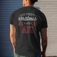 First Christmas As Afi New Grandpa Xmas Gift Gift For Mens Mens Back Print T-shirt Gifts for Him