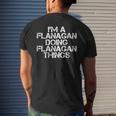 Flanagan Surname Family Tree Birthday Reunion Men's T-shirt Back Print Gifts for Him