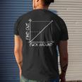 Fuck Around And Find Out Math Geek Fafo Graph Chart Men's Back Print T-shirt Gifts for Him