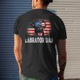Mens Fun Labrador Dad American Flag Father’S Day Bbmxzvq Men's Back Print T-shirt Gifts for Him