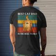 Funny Best Cat Dad Ever Retro Feel Cat Butt Humor Vintage Mens Back Print T-shirt Gifts for Him