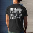 Funny Best Cruise Director Ever Captain Mens Back Print T-shirt Gifts for Him