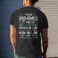 Funny Father In Law Of A Freaking Awesome Son In Law Mens Back Print T-shirt Gifts for Him