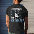 Funny Ice Fishing Sayings For Fishing Grandpa Dad Men Mens Back Print T-shirt Gifts for Him