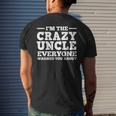 Funny Uncle Design For Men Dad Brother Crazy Uncle Lovers Mens Back Print T-shirt Gifts for Him