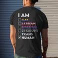 I Am Gay Lesbian Bisexual Straight Trans Human Men's Back Print T-shirt Gifts for Him