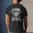 Gemini Zodiac Sign Men's Back Print T-shirt Gifts for Him